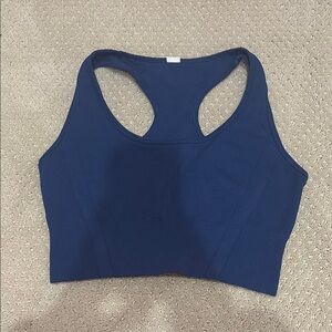 90 Degree By Reflex Blue Racerback Sports Bra